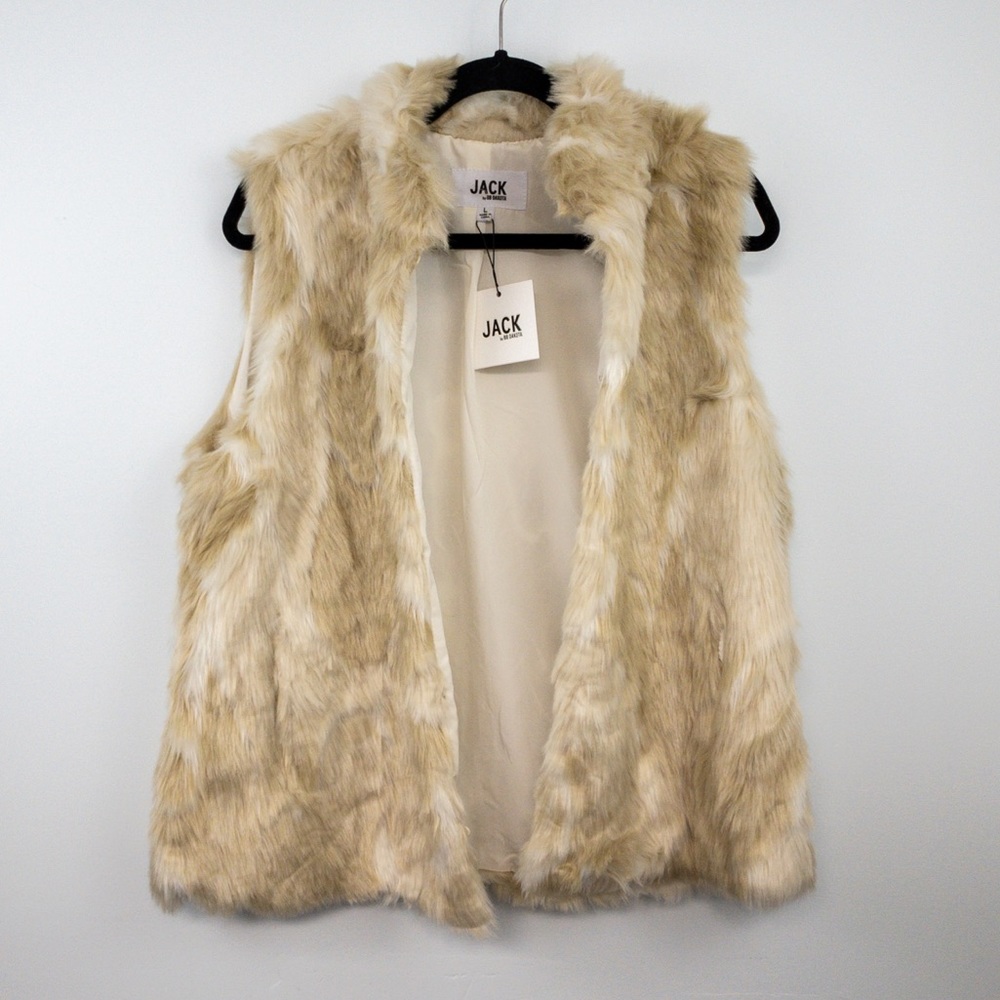 Jack by BB Dakota Fur What Faux Fur Vest Large